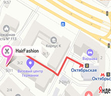 Схема проезда к салону продажи волос в Москве